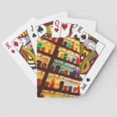 Kleurrijke heldere flessen pokerkaarten (Achterkant)