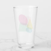 Kleurrijke, heldere geometrische vormen collage glas (Achterkant)