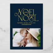 Kleurrijke heldere, heldere kerstfoto folie feestdagenkaart (Voorkant)