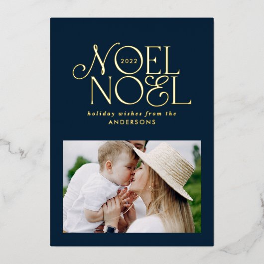 Kleurrijke heldere, heldere kerstfoto folie feestdagenkaart (Voorkant)