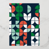 Kleurrijke heldere, heldere kerstfoto folie feestdagenkaart (Achterkant)