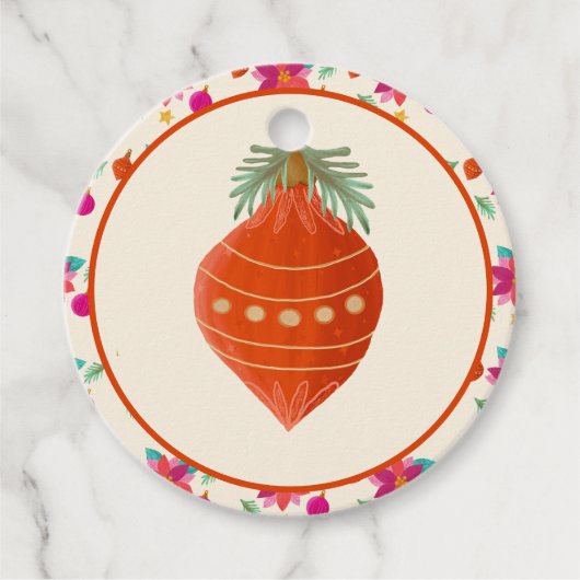 Kleurrijke heldere kerst bedankjes labels (Voorkant)