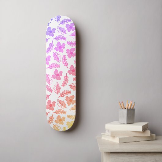Kleurrijke, heldere, klankklef-kunst persoonlijk skateboard (Muurkunst)