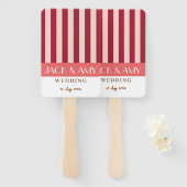 Kleurrijke heldere kleur minimalistische strepen b handwaaier (Voorkant en achterkant)