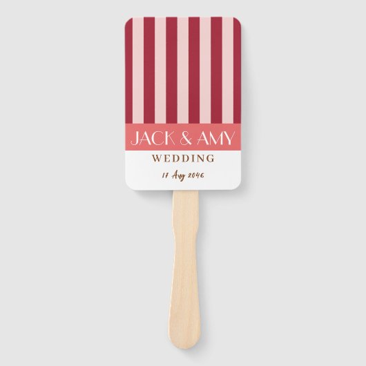 Kleurrijke heldere kleur minimalistische strepen b handwaaier (Voorkant)