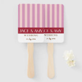 Kleurrijke heldere kleur minimalistische strepen b handwaaier (Voorkant en achterkant)