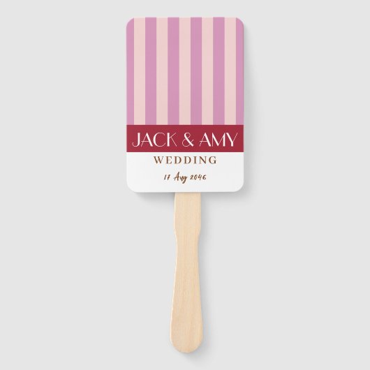 Kleurrijke heldere kleur minimalistische strepen b handwaaier (Voorkant)