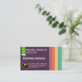 Kleurrijke, heldere kleuren, stijlvolle verf visitekaartje (Staand voorkant)