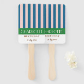 Kleurrijke heldere levendige kleuren Fun Minimalis Handwaaier (Voorkant en achterkant)