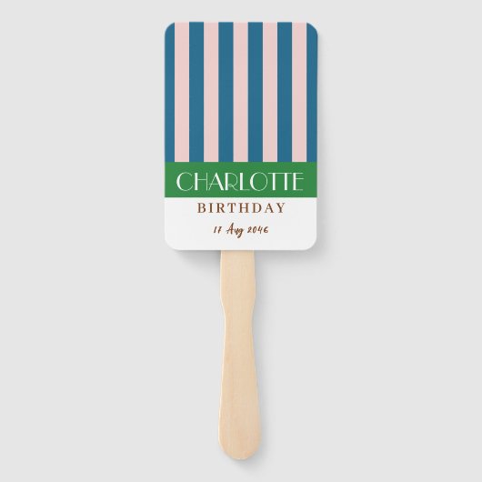 Kleurrijke heldere levendige kleuren Fun Minimalis Handwaaier (Achterkant)