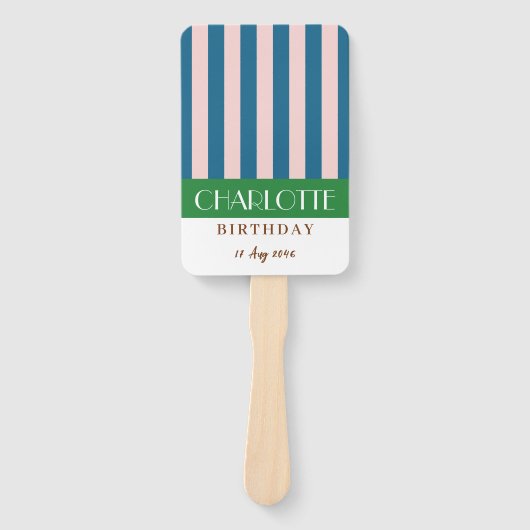 Kleurrijke heldere levendige kleuren Fun Minimalis Handwaaier (Voorkant)