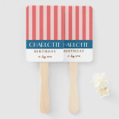 Kleurrijke heldere levendige kleuren Fun Minimalis Handwaaier (Voorkant en achterkant)