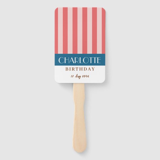 Kleurrijke heldere levendige kleuren Fun Minimalis Handwaaier (Achterkant)