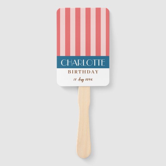 Kleurrijke heldere levendige kleuren Fun Minimalis Handwaaier (Voorkant)