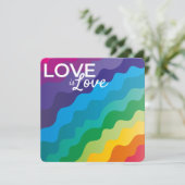 Kleurrijke, heldere liefde is liefde feestdagenkaart (Staand voorkant)
