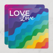 Kleurrijke, heldere liefde is liefde feestdagenkaart (Voorkant / Achterkant)