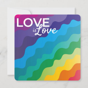 Kleurrijke, heldere liefde is liefde feestdagenkaart
