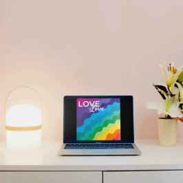 Kleurrijke, heldere liefde is liefde feestdagenkaart