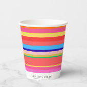 Kleurrijke heldere moderne kerst papieren bekers (Voorkant)