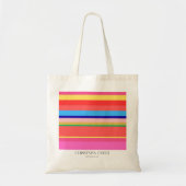 Kleurrijke heldere moderne kerst tote bag (Voorkant)