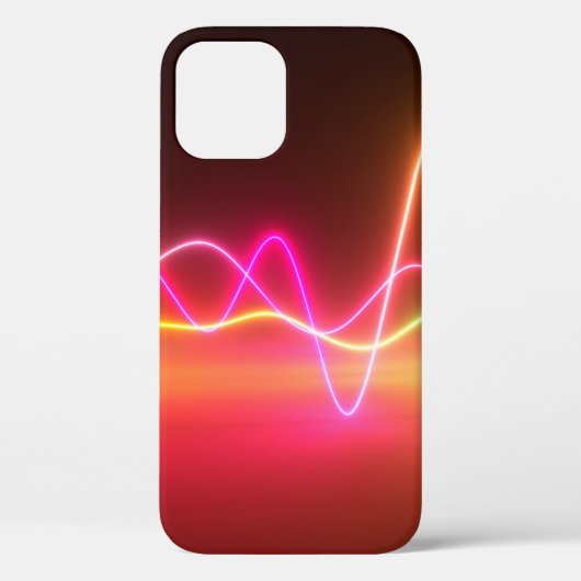 Kleurrijke heldere neonglanzende grafische equaliz Case-Mate iPhone case (Achterkant)