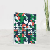 Kleurrijke heldere Noel Kerst geometrische foto Feestdagen Kaart (Achterkant)