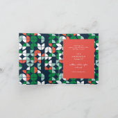 Kleurrijke heldere Noel Kerst geometrische foto Feestdagen Kaart (Binnen)