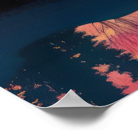 Kleurrijke Heldere Noorderlicht Muur Print (Hoek)