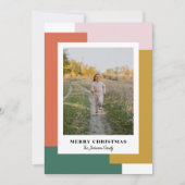 Kleurrijke heldere nostalgische feestdagenkaart (Voorkant)