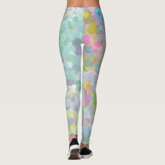 kleurrijke , heldere pastel leggings (Achterkant)