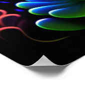 Kleurrijke Heldere Psychedelic Zee Schildpad Wall  Poster (Hoek)