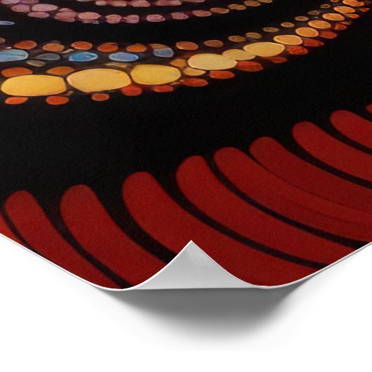 Kleurrijke heldere psychedelische Abstracte muurpr Poster (Hoek)