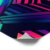 Kleurrijke heldere psychedelische Abstracte muurpr Poster (Hoek)