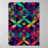 Kleurrijke heldere psychedelische Abstracte muurpr Poster (Voorkant)