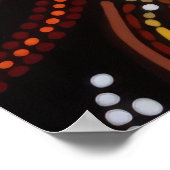 Kleurrijke heldere psychedelische Abstracte muurpr Poster (Hoek)