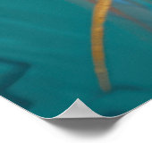 Kleurrijke Heldere Psychedelische Kat Gezicht Muur Poster (Hoek)