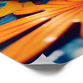 Kleurrijke heldere psychedelische kikker muurprint poster (Hoek)