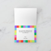 Kleurrijke heldere regenboog bedankkaart (Binnen)