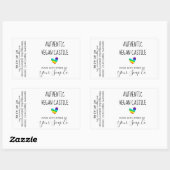 Kleurrijke heldere regenboog hart zeep labels (Vel)