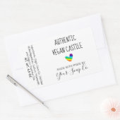 Kleurrijke heldere regenboog hart zeep labels (Envelop)