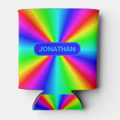 Kleurrijke, heldere regenboog op maat blikjeskoeler (Voorkant)