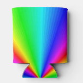 Kleurrijke, heldere regenboog op maat blikjeskoeler (Achterkant)