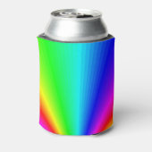 Kleurrijke, heldere regenboog op maat blikjeskoeler (Blikje Achterkant)