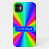 Kleurrijke, heldere regenboog op maat Case-Mate iPhone case (Achterkant)