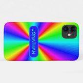 Kleurrijke, heldere regenboog op maat Case-Mate iPhone case (Achterkant (horizontaal))