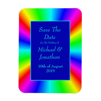 Kleurrijke, heldere regenboogbruiloft bespaart de  magneet