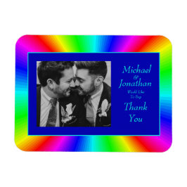 Kleurrijke, heldere regenboogbruiloft Hartelijk da Magneet