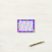 Kleurrijke, heldere regenboogdraden post-it® notes (Op bureau)