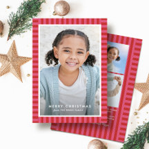 Kleurrijke heldere streep schattig roze rode kerst