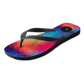 Kleurrijke heldere tonen Modern geometrisch patroo Teenslippers (Schuin)